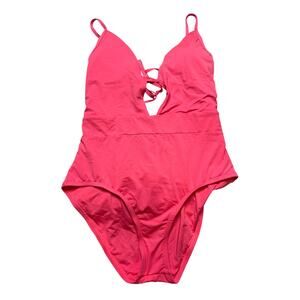 BECCA Color Code Plunge Cutout One Piece Swimsuit SZ XL